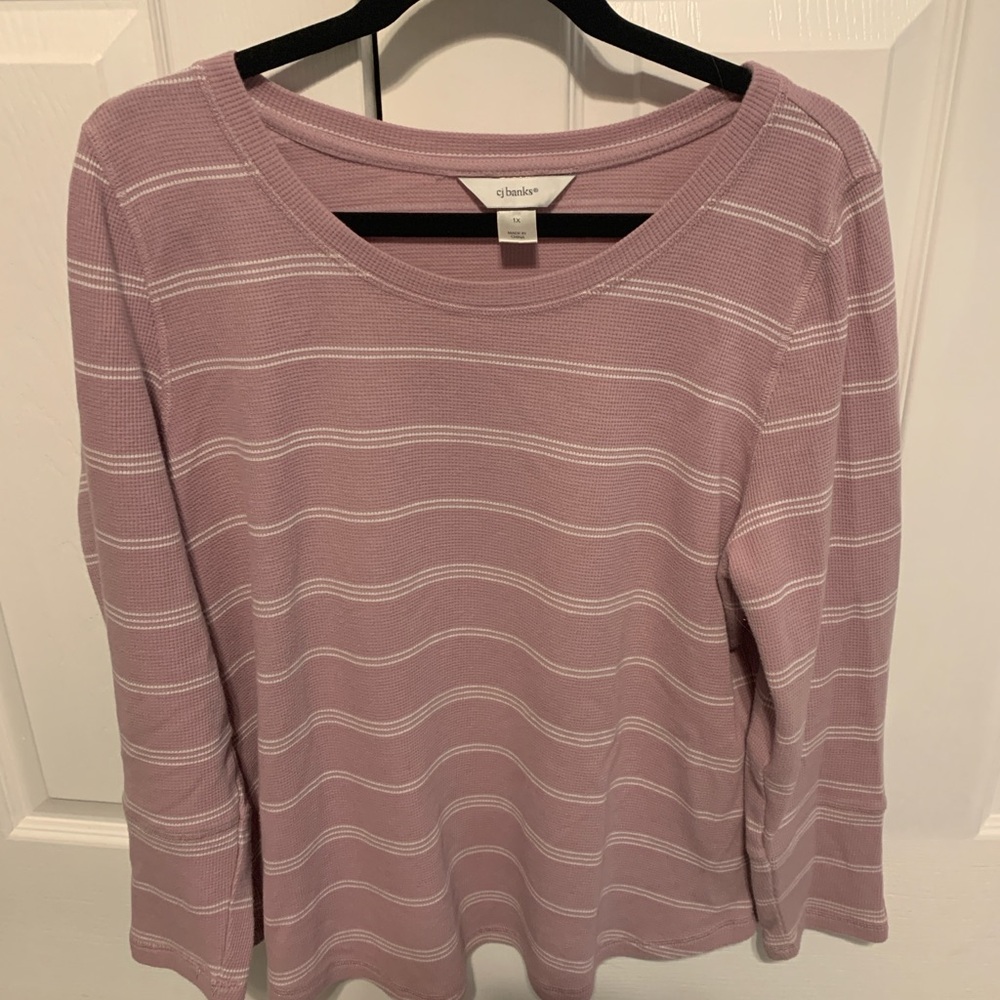 CJ Banks Pink Long Sleeve Tee